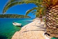 Idyllic turquoise stone beach in Cavtat Royalty Free Stock Photo