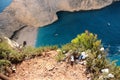 Idyllic view of beautiful Navagio Beach on Zakynthos Island in Greece