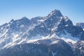 Idyllic view of majestic kronplatz mountain range against clear blue sky Royalty Free Stock Photo