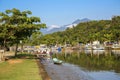 Idyllic view of river Pereque at low tide, Paraty, Brazhil Royalty Free Stock Photo