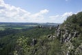 Idyllic view spotted from the Schrammsteine ridge in Saxon Switzerland