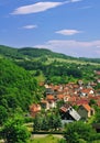 Idyllic village in the thuringian forest