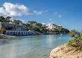 the idyllic vwhitewashed village and natural harbour of Portinatx in northern Ibiza