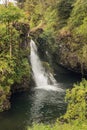 Idyllic waterfall in the tropical forest Royalty Free Stock Photo