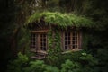 Idyllic Wooden Cottage in Tranquil Icelandic Campsite, Surrounded by Serene Forest