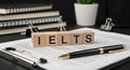 Ielts exam preparation study international english language testing system test score education learning knowledge skill success a Royalty Free Stock Photo