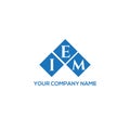 IEM letter logo design on BLACK background. IEM creative initials letter logo concept. IEM letter design Royalty Free Stock Photo