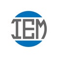 IEM letter logo design on white background. IEM creative initials circle logo concept. IEM letter design