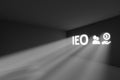 IEO rays volume light concept 3d Royalty Free Stock Photo