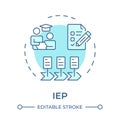 IEP soft blue concept icon Royalty Free Stock Photo