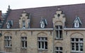 Ieper, West Flanders Region - Belgium - Detail of traditional roofs and windows