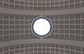 Ieper, West Flanders Region - Belgium -Low angle view of the patterned arched ceiling of the city gate