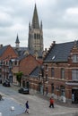 Ieper, West Flanders Region - Belgium - View over the old market square from above