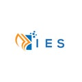 IES credit repair accounting logo design on white background. IES creative initials Growth graph letter logo concept. IES business