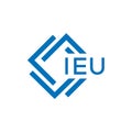IEU letter logo design on white background. IEU creative circle letter logo concept. Royalty Free Stock Photo