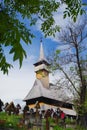 The wooden church`Nativity of the Virgin` in Ieud Hill, the oldest wood church in Maramures.