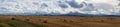 Iew of Bales of Hay in a farm field Royalty Free Stock Photo