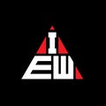 IEW triangle letter logo design with triangle shape. IEW triangle logo design monogram. IEW triangle vector logo template with red Royalty Free Stock Photo