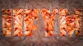 If it fits your macros concept. Letters IIFYM made from puzzle elements with junk food on transparent background. Dieting and Royalty Free Stock Photo