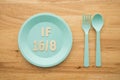 IF Intermittent Fasting 16 and 8 diet rule and weight loss concept. Royalty Free Stock Photo