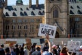 If Not Now, When: Protest Sign on Parliament Hill Royalty Free Stock Photo