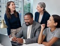 If you cant offer greatness just yet, offer consistent efforts. a group of businesspeople using a laptop at the office.