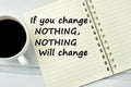 If you change nothing,nothing will change words