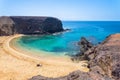 Beautiful view of Parrot Beach ( Papagayo Beach) - Lanzarote, Canary Islands - Spain Royalty Free Stock Photo