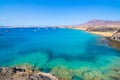 Beautiful view of Parrot Beach ( Papagayo Beach) - Lanzarote, Canary Islands - Spain Royalty Free Stock Photo