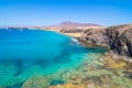 Beautiful view of Parrot Beach ( Papagayo Beach) - Lanzarote, Canary Islands - Spain Royalty Free Stock Photo