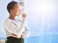 If you need to change anything, change your perspective. a beautiful young businesswoman at the office.