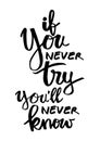If you never try you will never know.