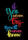 If you never try you will never know.