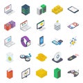 Game Equipments Isometric Icons Pack