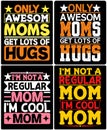 typography mom t shirt design and mug design