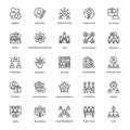 Project Management Line Vector Icons Set 2