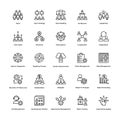 Project Management Line Vector Icons Set 3