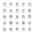 Project Management Line Vector Icons Set 23