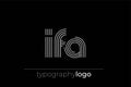 IFA modern geometric typography logo Royalty Free Stock Photo