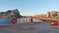 Ifach Cliff from the beach of Calpe. Alicante. Spain Royalty Free Stock Photo