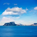 Ifach Penon view of calpe in Alicante Royalty Free Stock Photo