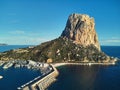 Ifach rock in Calpe resort town. Spain Royalty Free Stock Photo