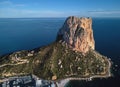 Ifach rock in Calpe resort town. Spain Royalty Free Stock Photo