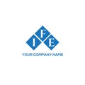 IFE letter logo design on WHITE background. IFE creative initials letter logo concept. IFE letter design Royalty Free Stock Photo