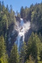 Iffigfall waterfall near Lenk, blue sky