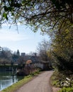 Iffley Lock in the picturesque village of Iffley on the River Thames in Oxfordshire, UK Royalty Free Stock Photo