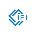 IFI letter logo design on white background. IFI creative circle letter logo concept. Royalty Free Stock Photo