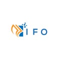IFO credit repair accounting logo design on white background. IFO creative initials Growth graph letter logo concept. IFO business