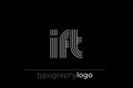 IFT modern geometric typography logo Royalty Free Stock Photo