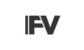 IFV logo design template with strong and modern bold text. Initial based vector logotype featuring simple and minimal typography. Royalty Free Stock Photo